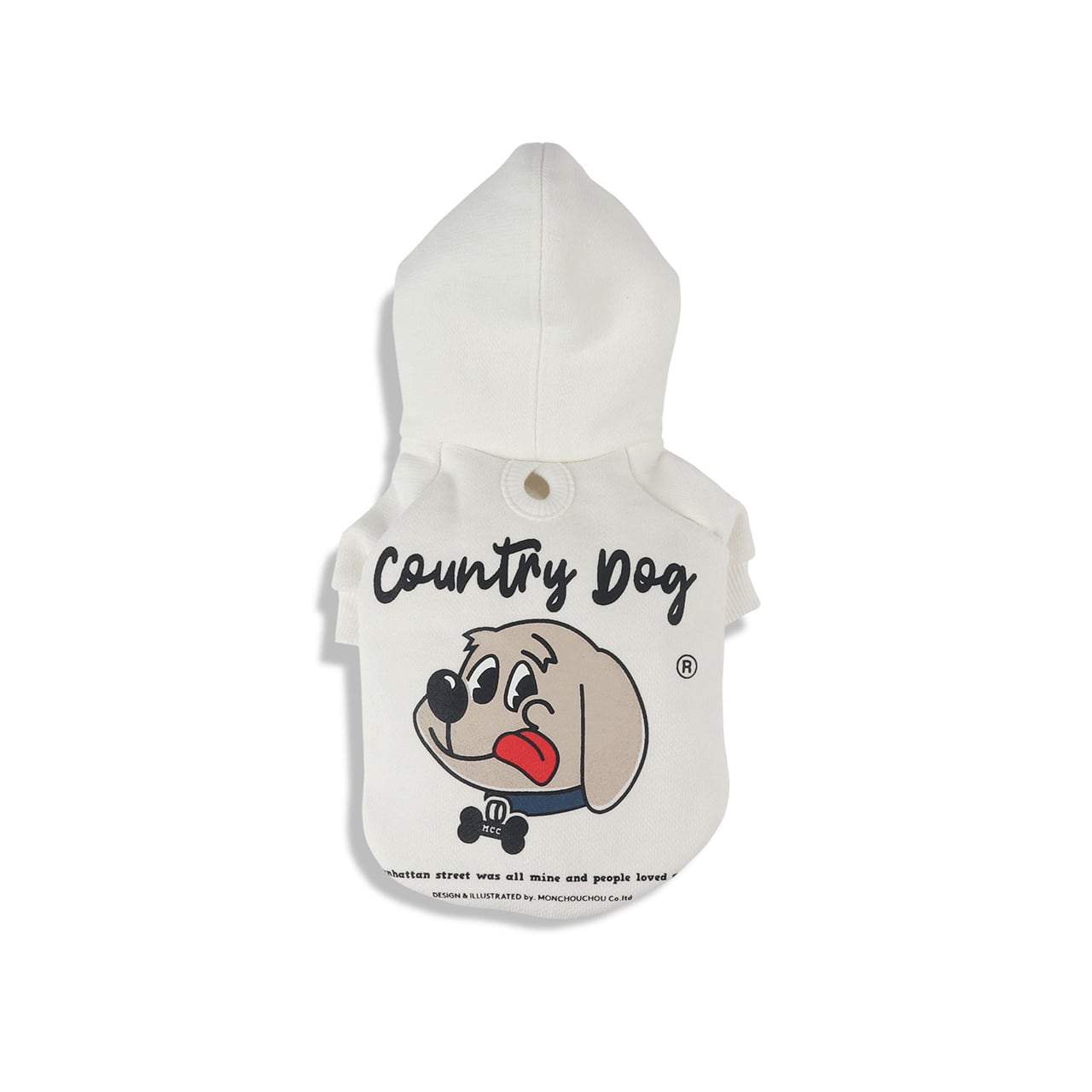 Country dog hoodie for dog White / monchouchou