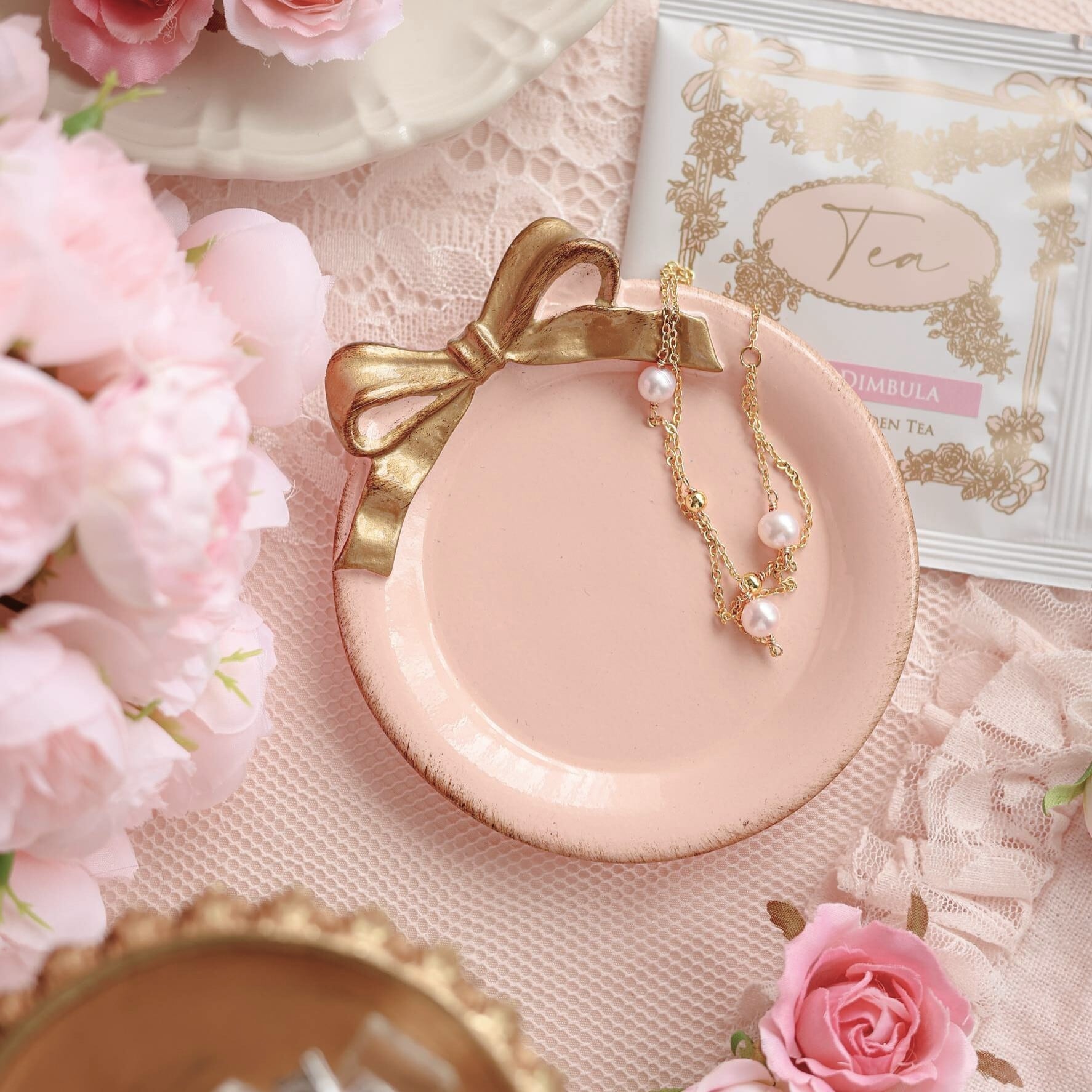 Antique ribbon tray / アンティーク リボン ミニトレイ | BONNE CHANCE