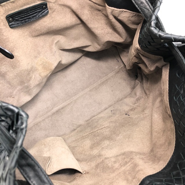 Bottega Veneta ボッテガ・ヴェネタ ショルダーバッグ ブラック レザー イントレチャート ガルダバッグ vintage ヴィンテージ オールド 4ytbbh