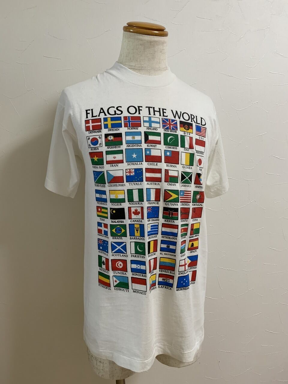 1980's National Flags Print T-Shirt