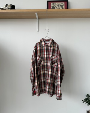 -Sears- Vintage 80-90s XL Flannel Check Shirt