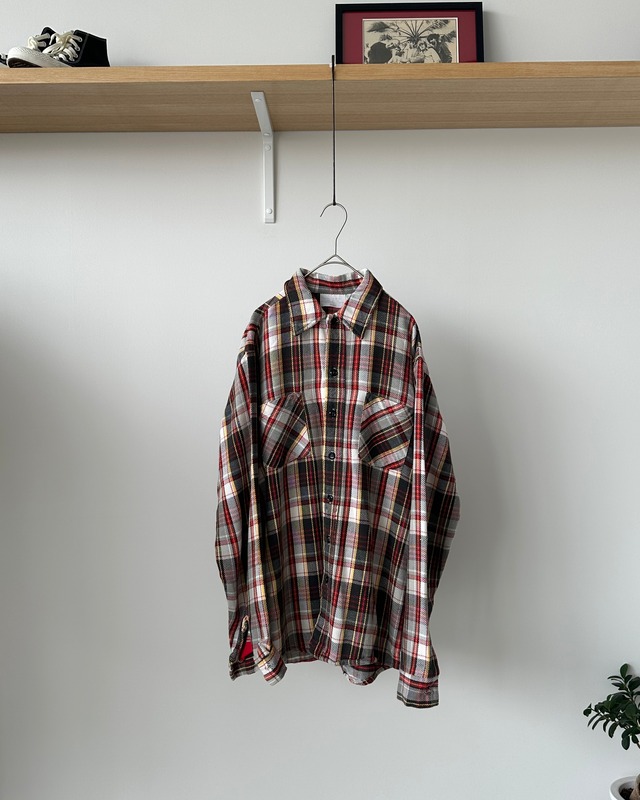 -Sears- Vintage 80-90s XL Flannel Check Shirt