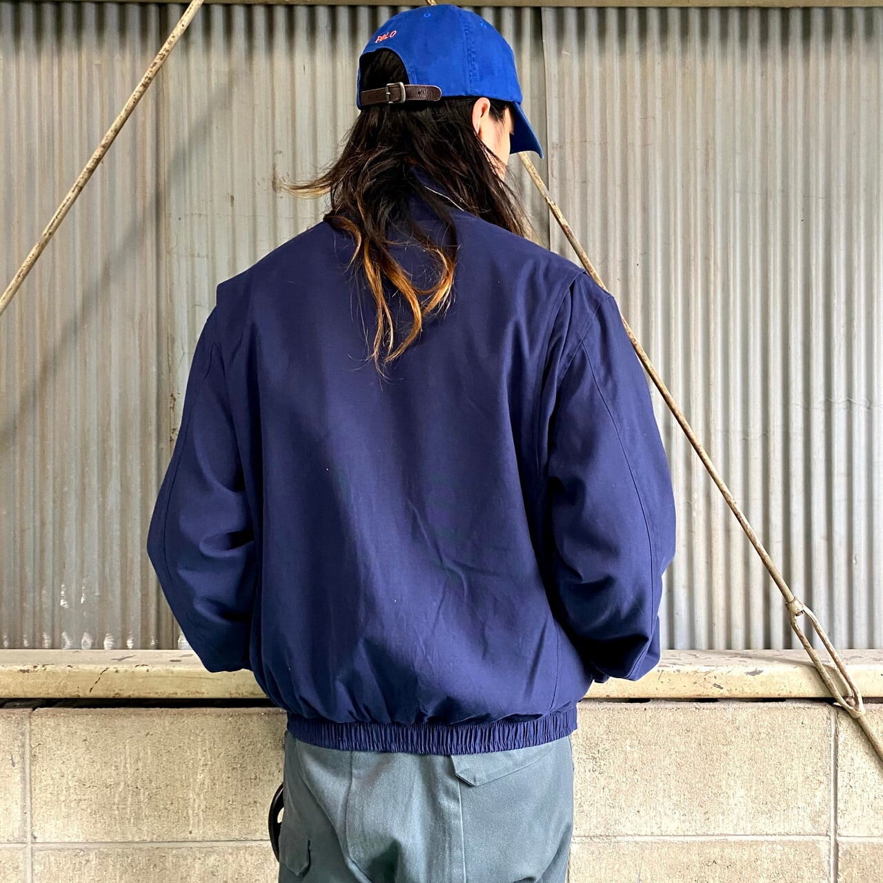 ポロバイラルフローレン スイングトップ メンズL 古着 ナイロン