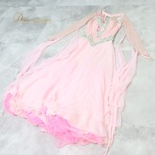 社交ダンス 衣装 白樺ドレス スタンダードドレス ワンピース ドレス スタンダード フロート レース デモ 競技 ダンス パーティ 発表会 明るい 綺麗 グリーン系 女性用 発表会用ドレス おしゃれ フェミニン 競技用衣装 レディース