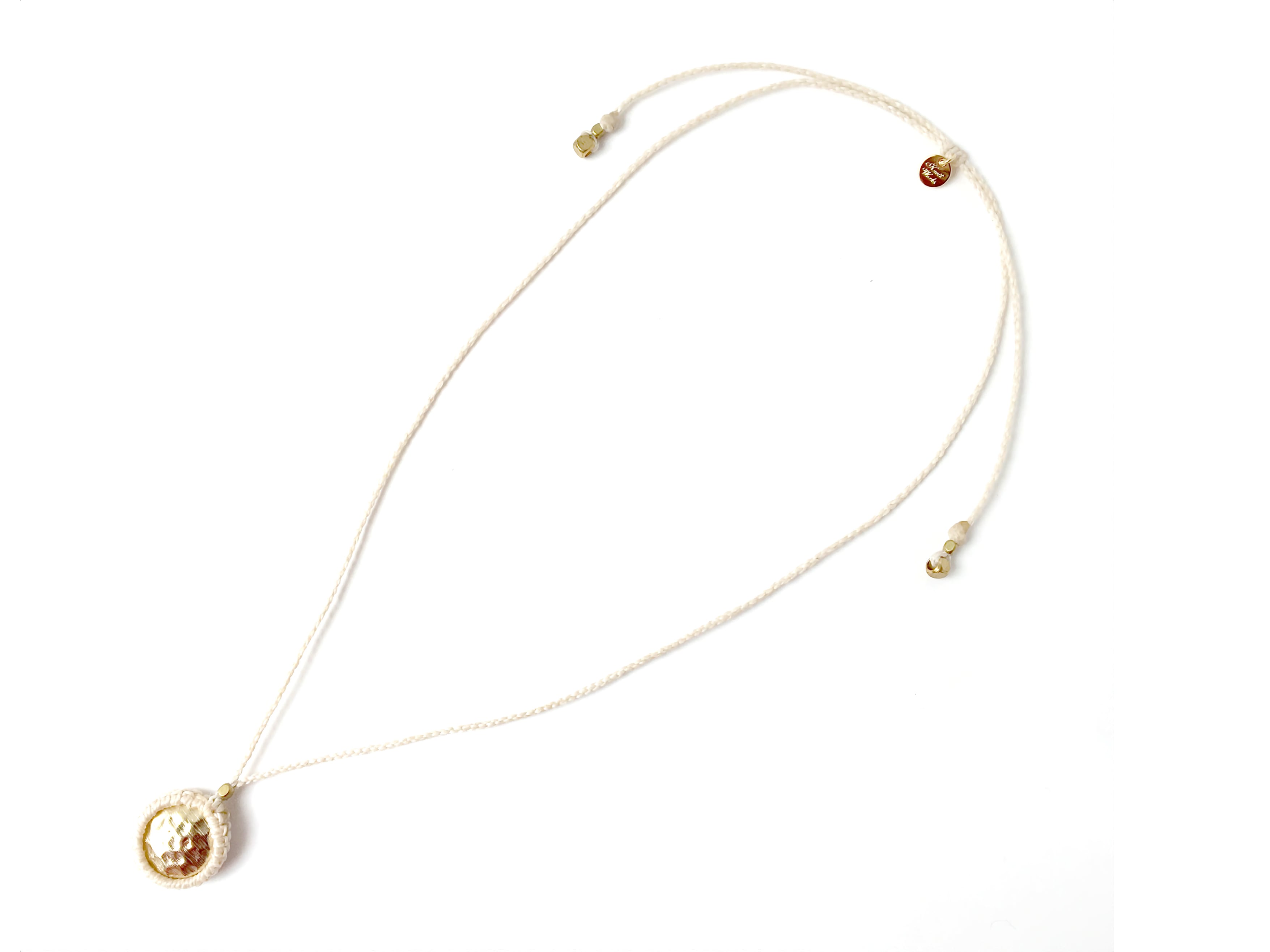 2WAY Wrapped Metal Necklace/White (Gold/Silver)[ロングネックレス,チョーカー]
