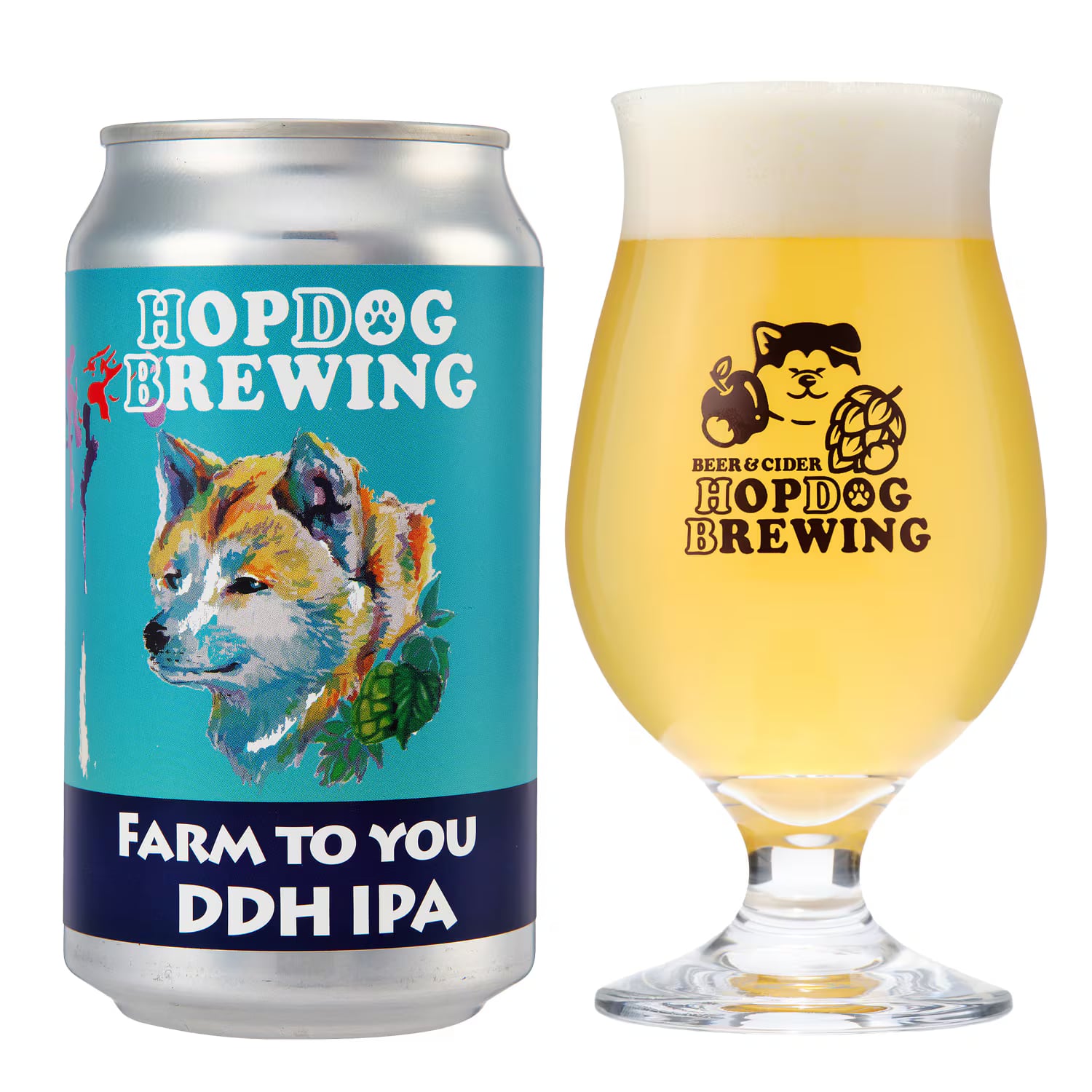 秋田】DDH IPA クラフトビール 360ml｜HOPDOG BREWING | HOPDOG