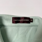 90s vintage CHAPS RALPH LAUREN チャップス ラルフローレン ポロシャツ M/ミントグリーン/日登美/鹿の子