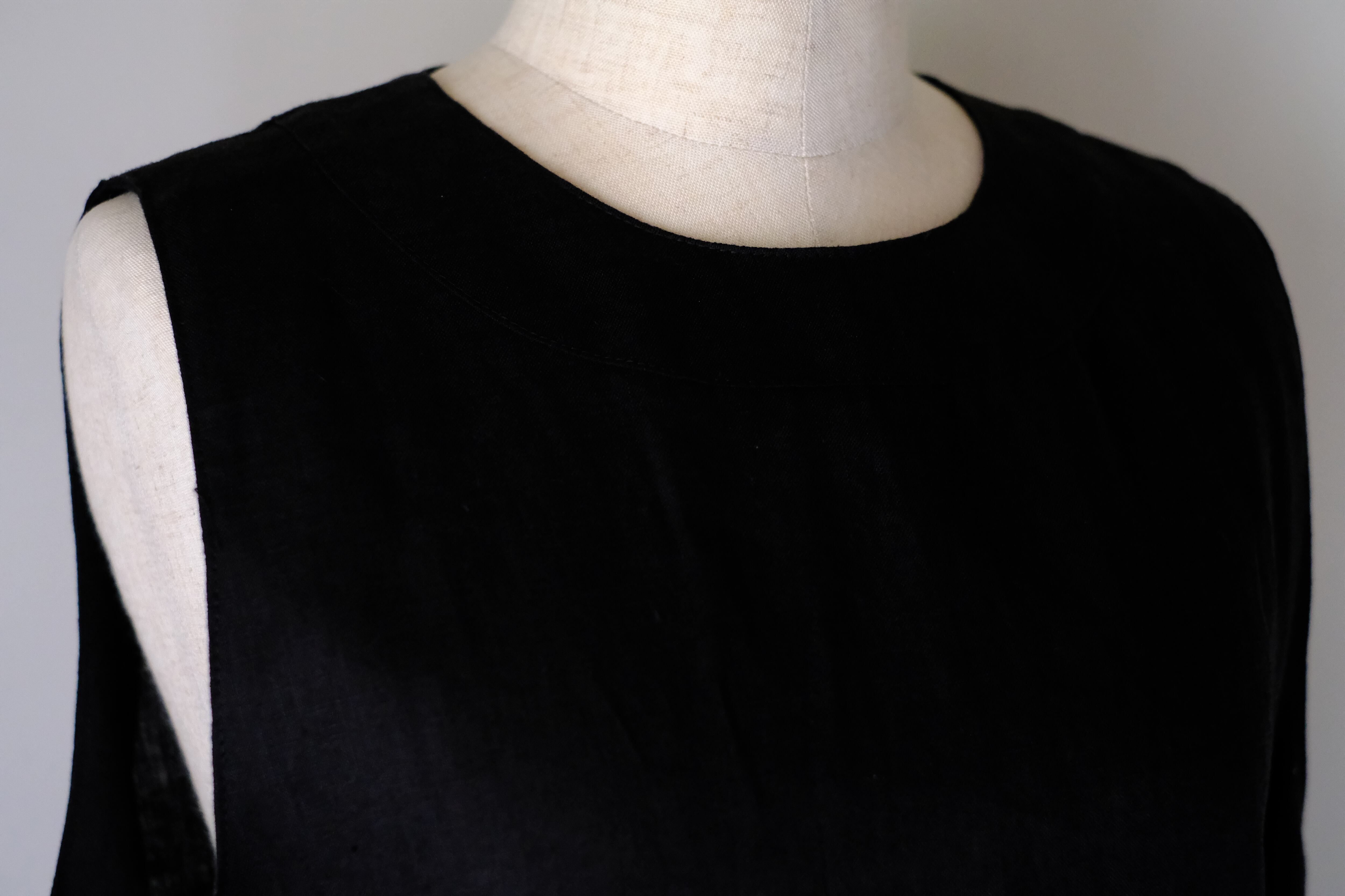 コクーンワンピース　cl-017(BK)