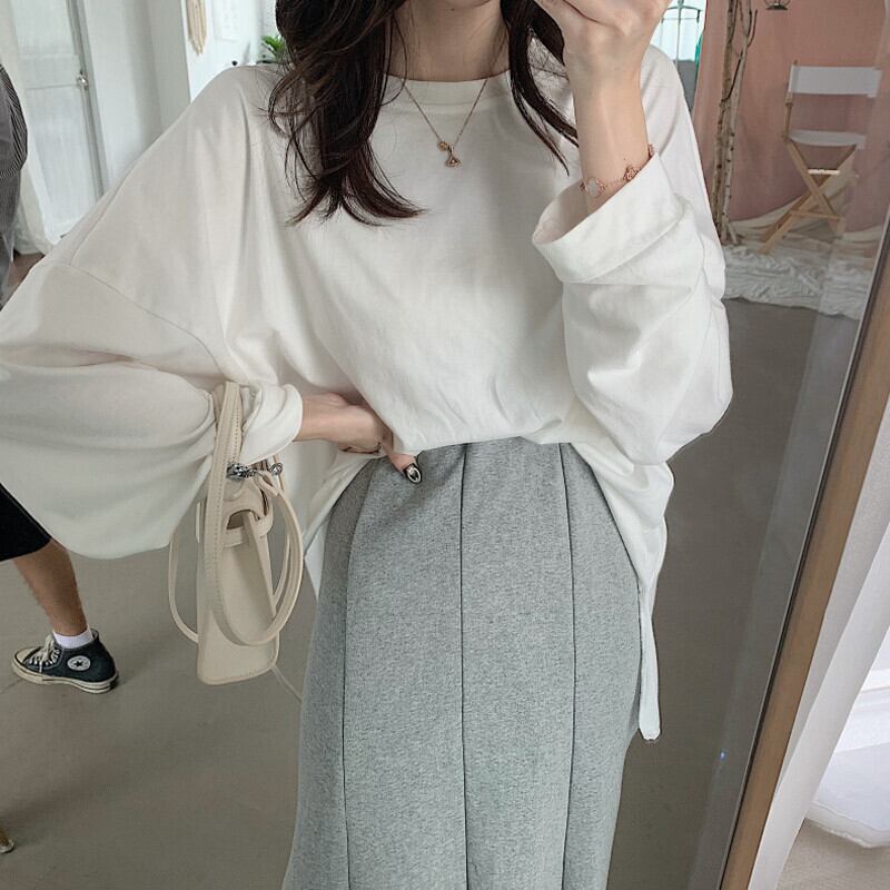 ルーズTシャツ ハイウェストウェストスカート サマー ロング ストリート 夏物 ガールズファッション6514083265