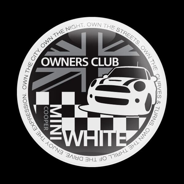 ゴーバッジ(ドーム)（CD0385 - MINI OWNERSCLUB WHITE） - 画像1