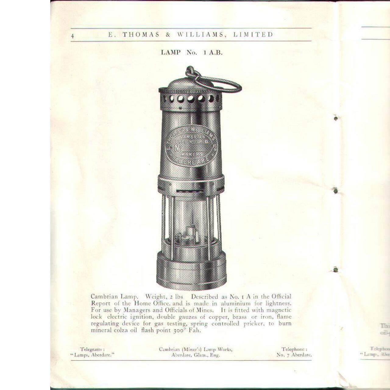 E.Thomas & Williams】 Miners Lamp カンブリアンランタン Stainless