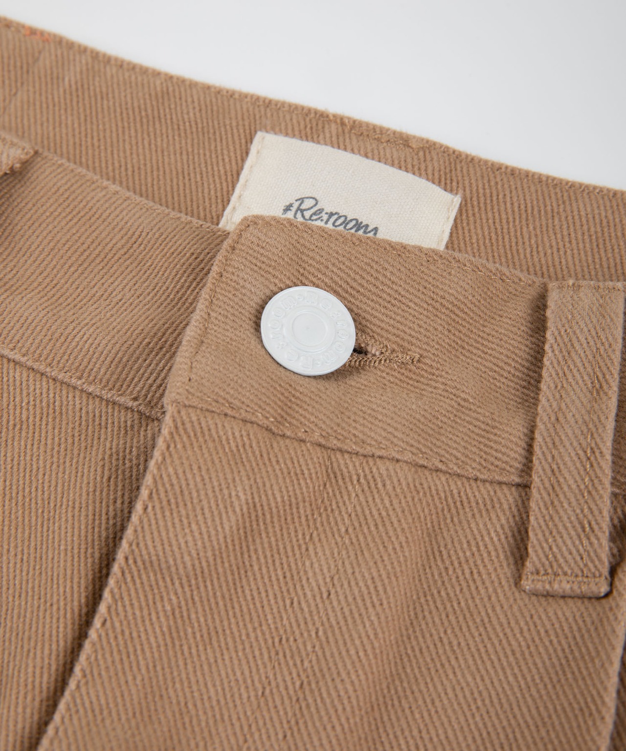 【#Re:room】COTTON TWILL HEM BUTTON TRACK PANTS［REP202］