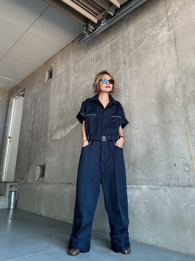（OP142）70’s jump suit / talon zip