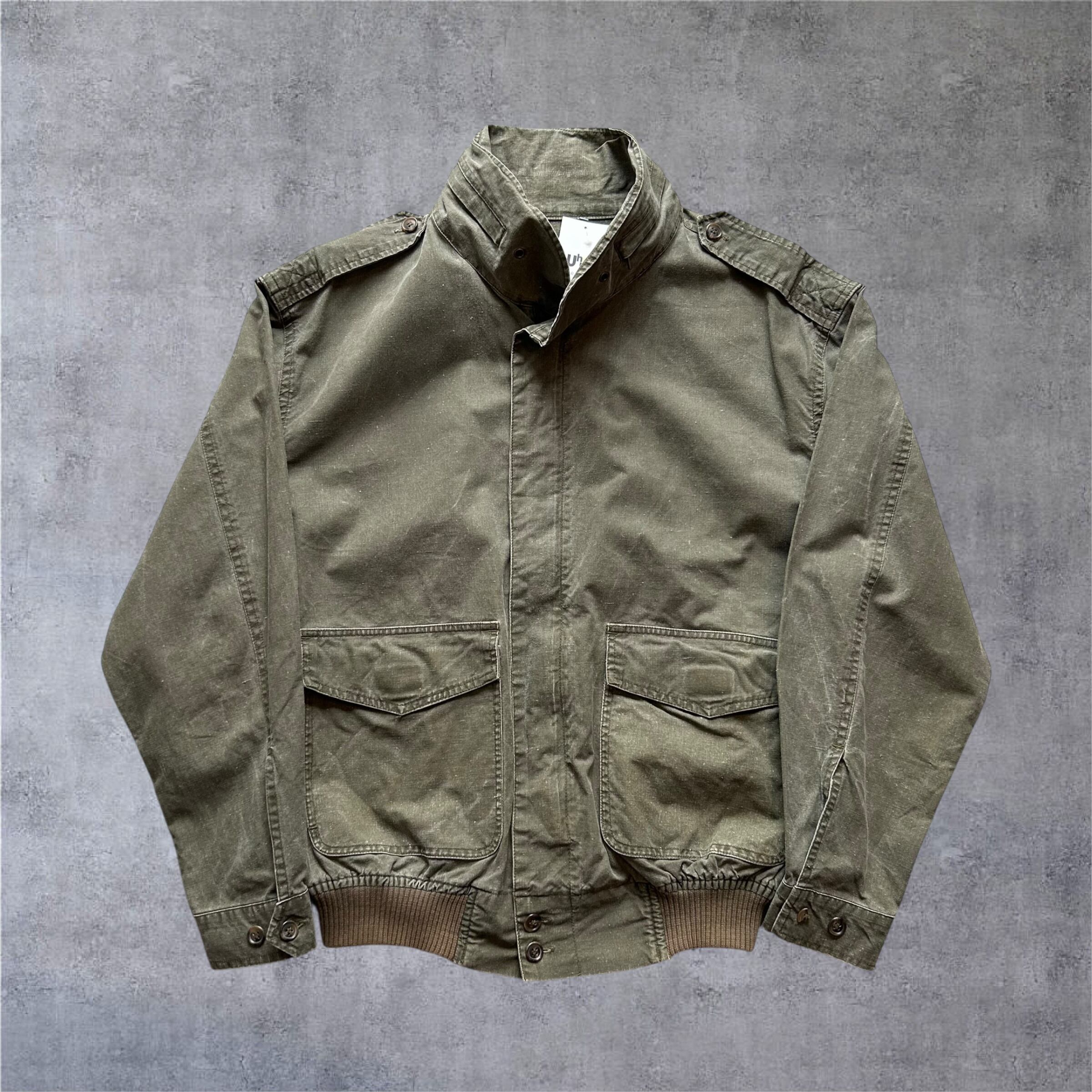 size XS】90s Timberland ティンバーランド 襟レザー ハンティング