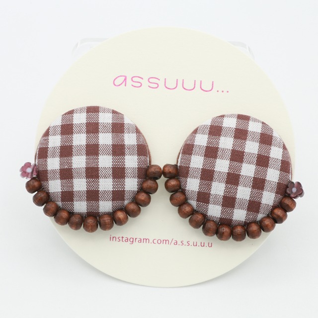 assuuu.../78/アッスー/girlピアス/ギンガム茶