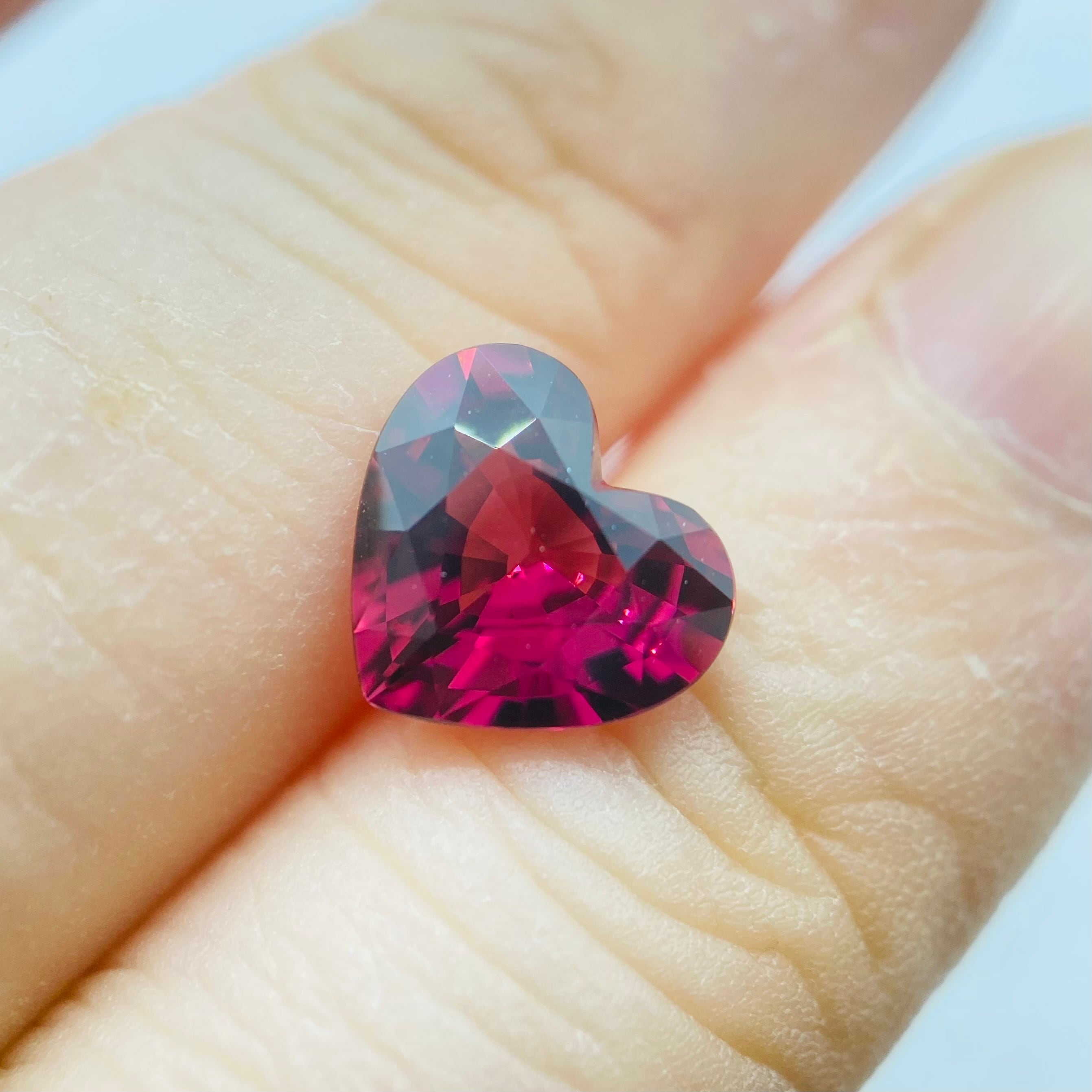 美ハートシェイプ　ロードライトガーネット