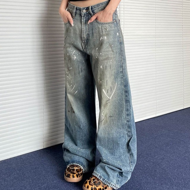 ペイントアートストリートデニムパンツ   R01357