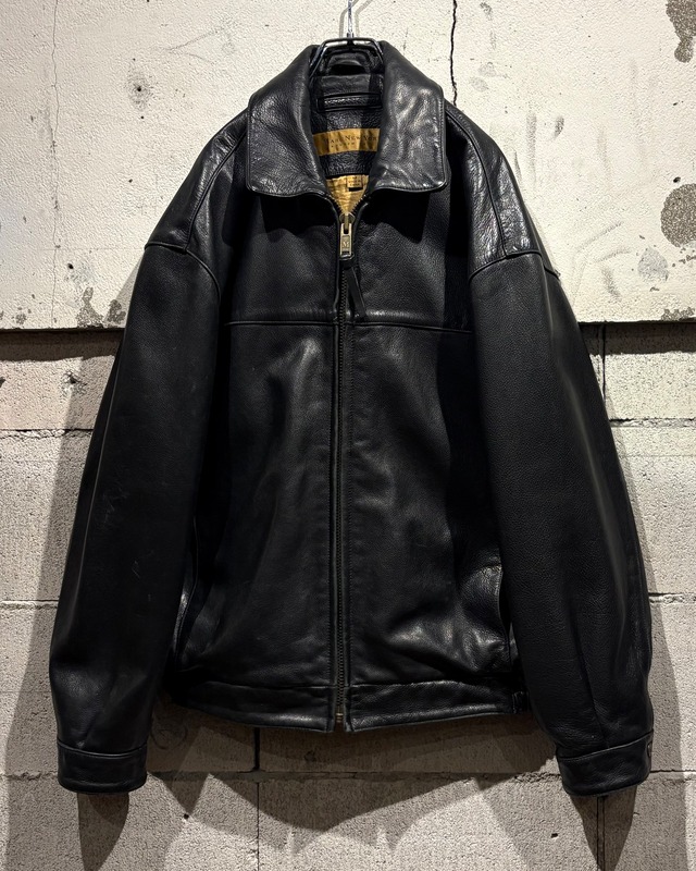 【Caka otto】“Andrew Marc” Vintage Loose Zip Up Leather Jacket