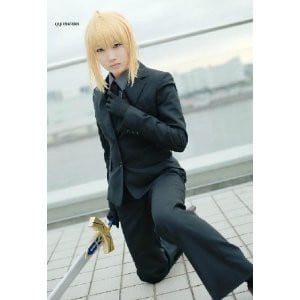 Fate/zero 　Fate/stay night 　Saber　セイバー 風 コスプレ衣装 cosplay コスチューム K420 Fate/zero Fate/stay nightセイバー（Saber） スーツ風 コスプレ