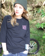"WA"GLAN 3/4 SLEEVE /黒紫