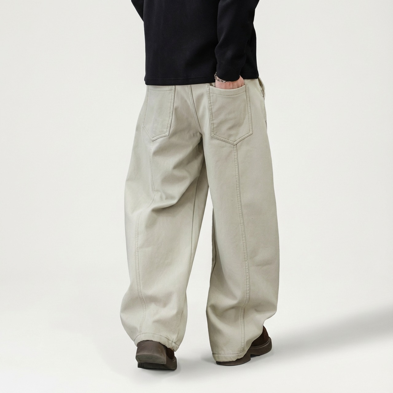 ワイドストレート センタープレス パンツ  　TB1832・画像2