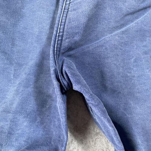 60s- フレンチワーク モールスキン ブルー パンツ W33 詳細写真13