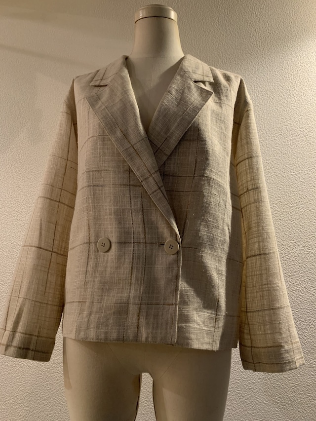 1980's Linen Short Jacket "Christian Dior"