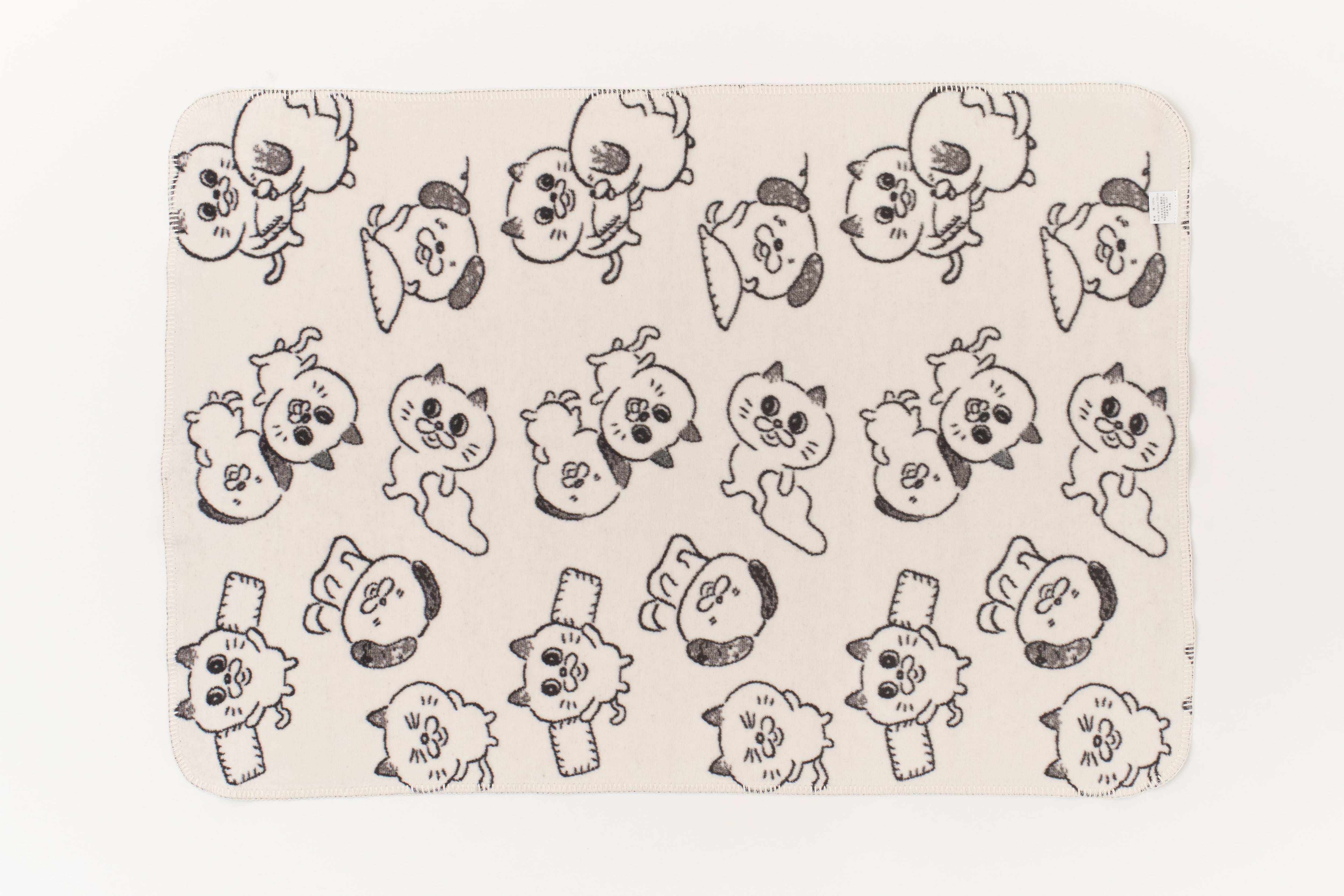 組合公式キャラクター「ブランとケットン」／ひざ掛け | 日本毛布工業組合