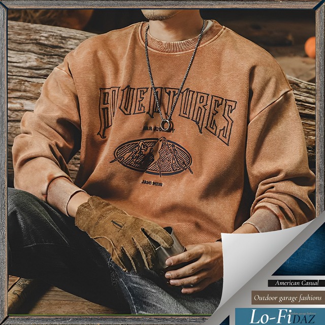 ヴィンテージデザイン キャメルカラートレーナー 30438