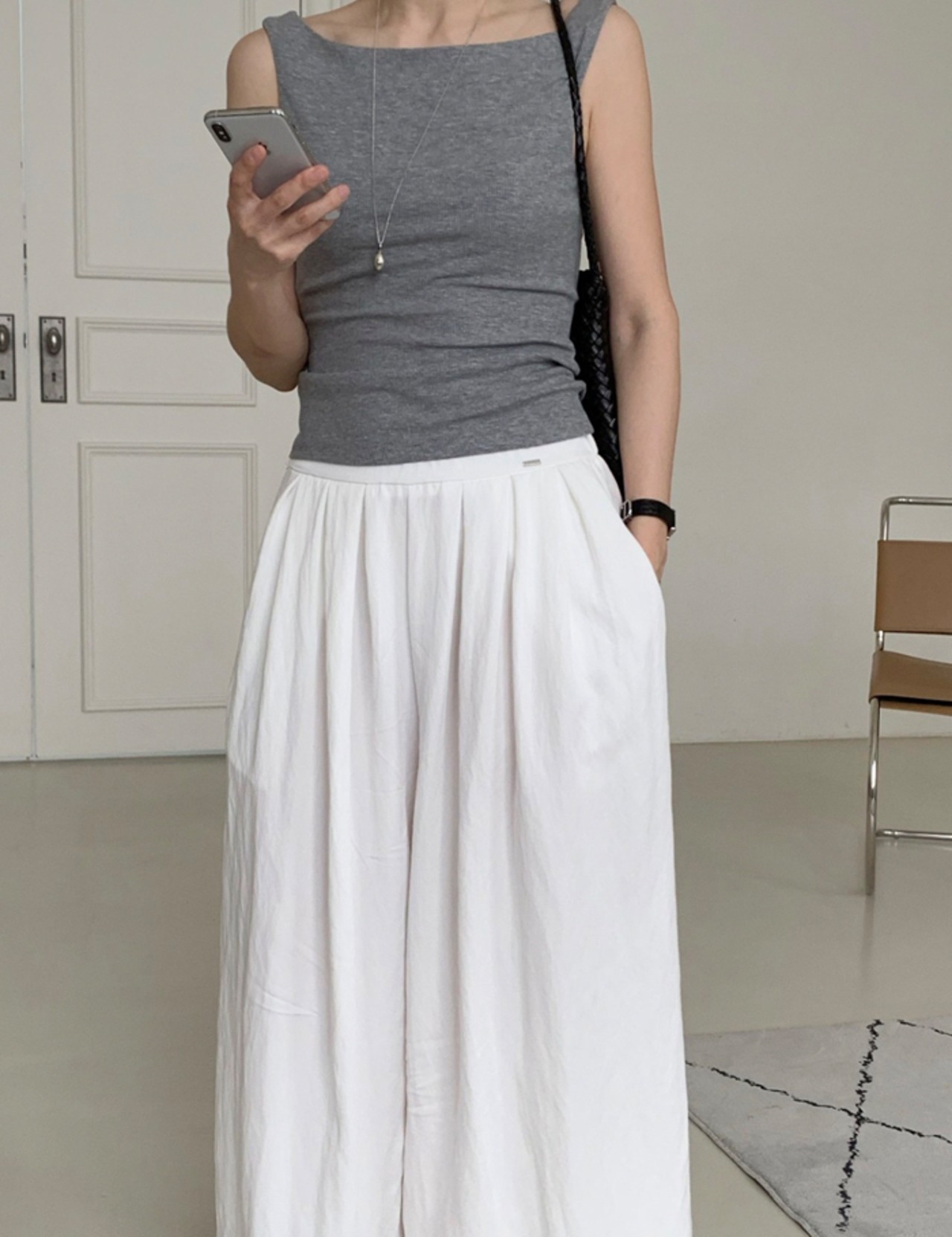 【新作5％OFF・3日間】Boat-neck Tank-Tops_3colors