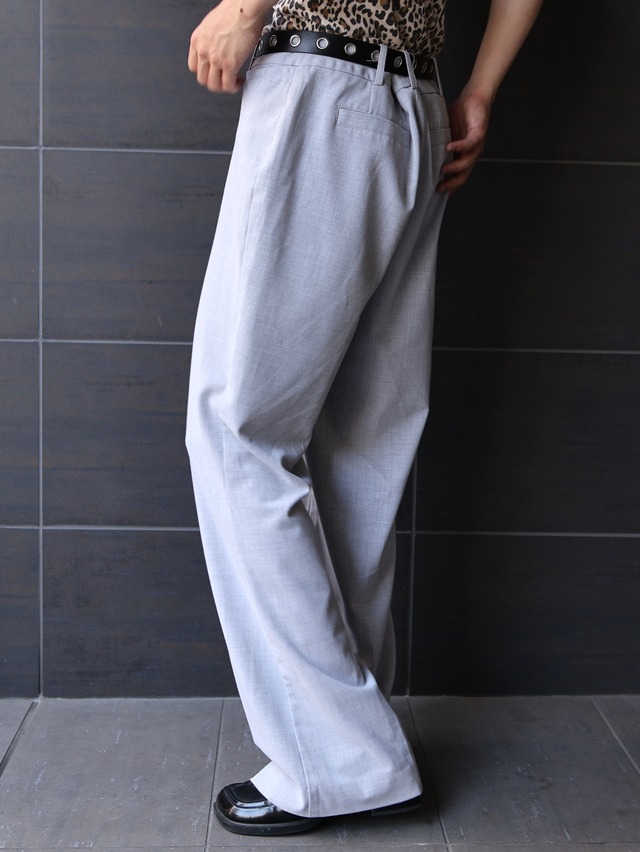 grey straight slacks