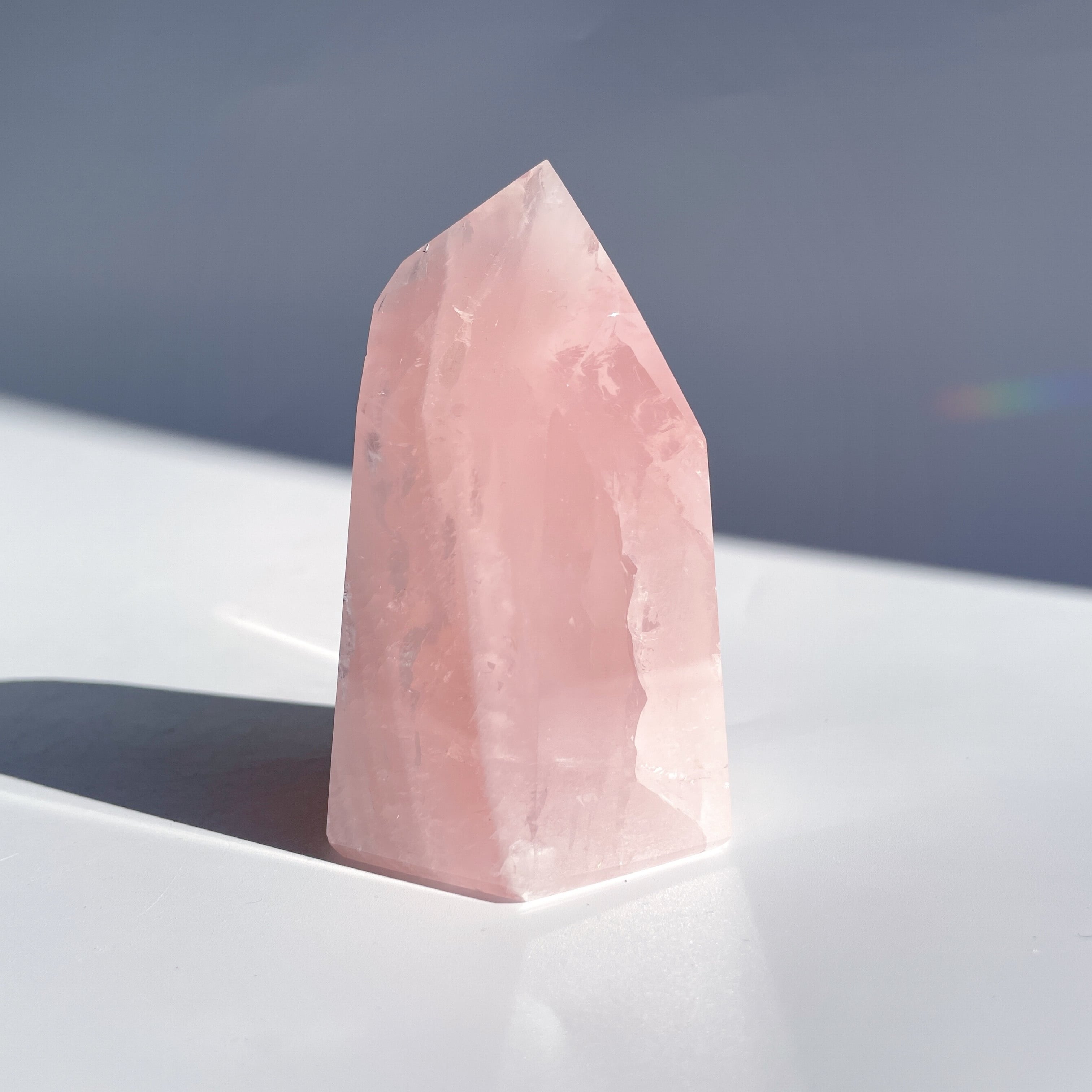 天然石 高品質 ローズクォーツ タワー キラキラ ローズクォーツタワー15◇Rose Quartz Tower◇天然石・パワーストーン