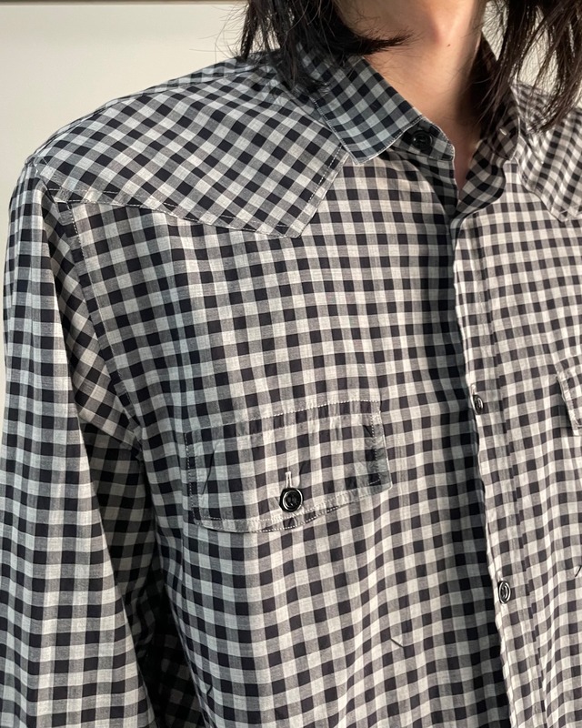 【2000a/w Dior】gingham check detail shirt