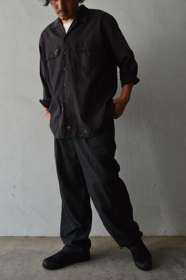 BRANDINI LE COLLEZIONI 90's From USA 3Tuck Old Summer Wool Slacks With YKK Aluminum Old Zipper US古着 オールドスラックス 90s 3タックスラックス