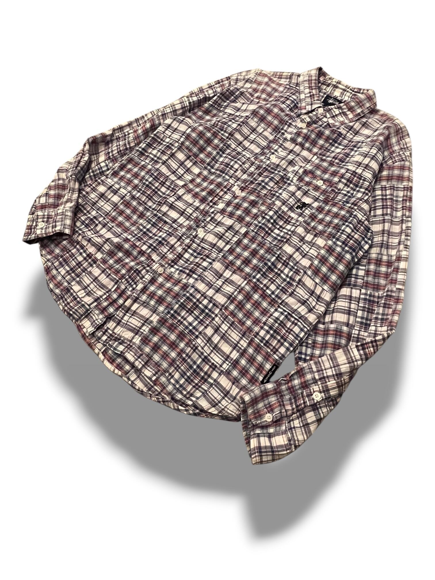 Lサイズ）90-00s Stussy patchwork Shirt | HYBRID 25
