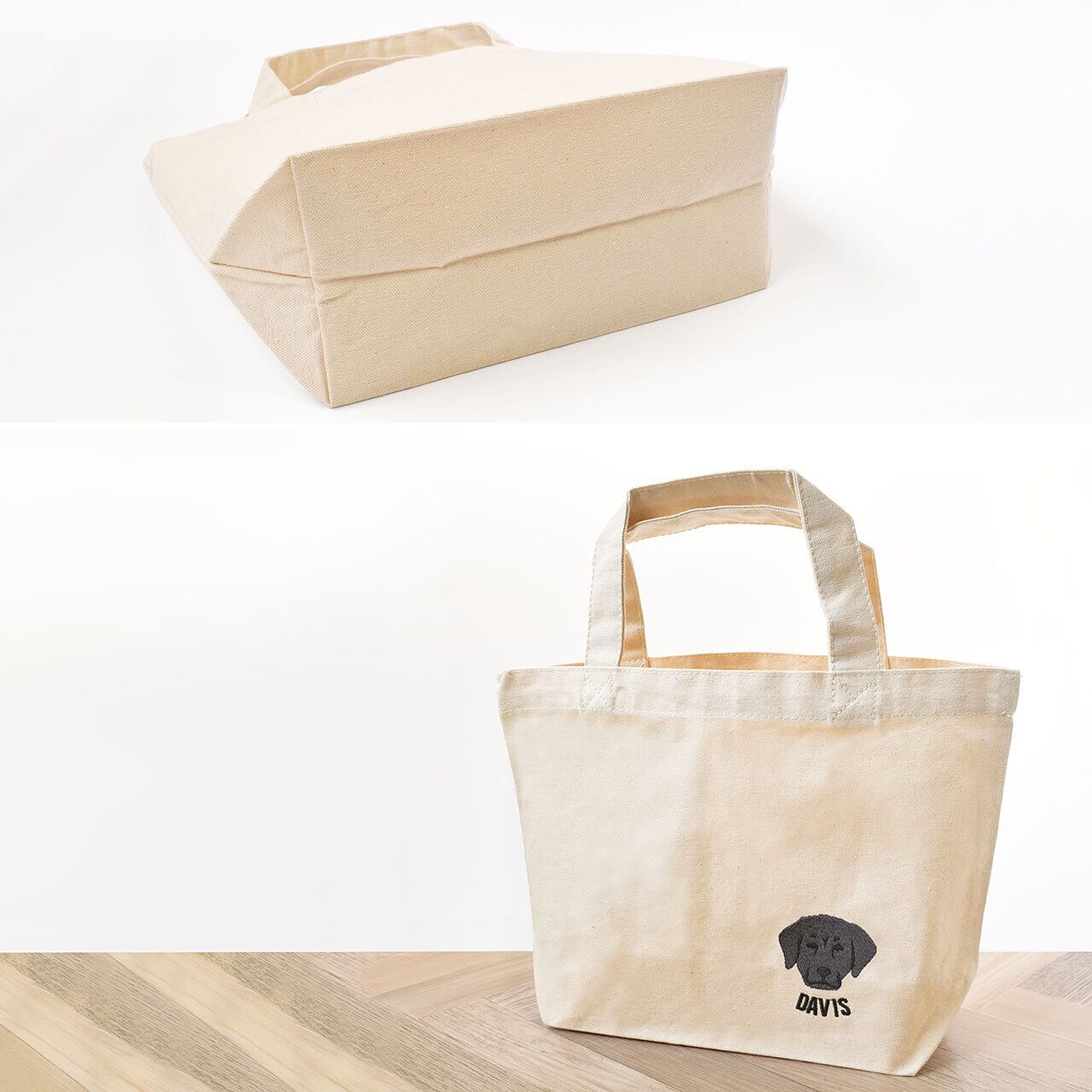 ラブラドールレトリバー刺繍 お散歩ハンドッグ（名入れ可） ランチ