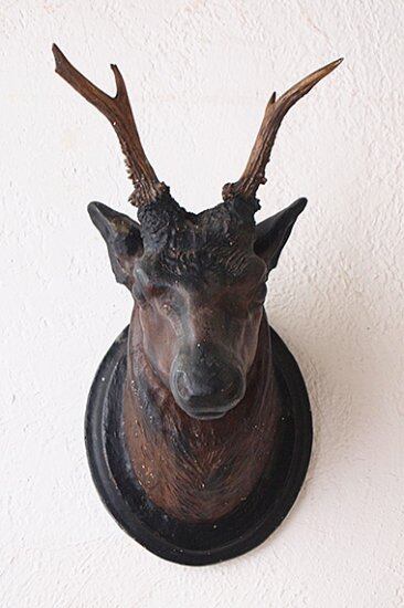 石膏の鹿のトロフィー-plaster deer trophy | アンティーク