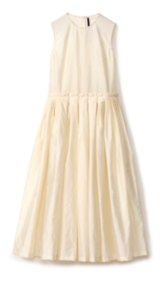 SARA LANZI -Big Dress washed taffeta- :IVORY