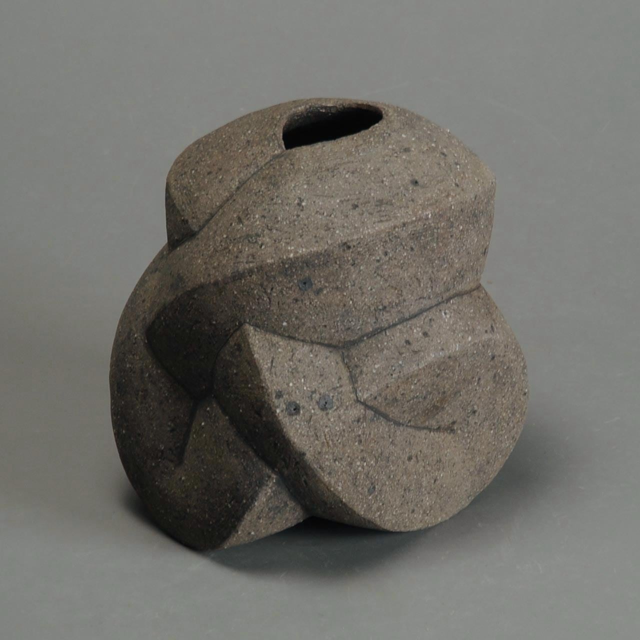 炻器 鉄象嵌ぐい呑 Iron Inlay Guinomi 14-11 | 陶芸家 竹内真吾