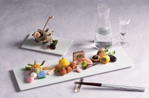 和食器 細平長角皿 平皿40cm  おしゃれ食器 フラットプレート 和食