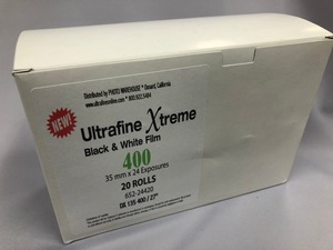 ウルトラファインEX 白黒フィルム ISO400 35mm x 24 20個入ボックス