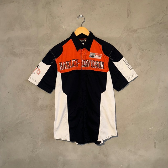 Harley-Davidson Racing pattern shirt / ハーレーダビッドソン シャツ 古着屋 Used