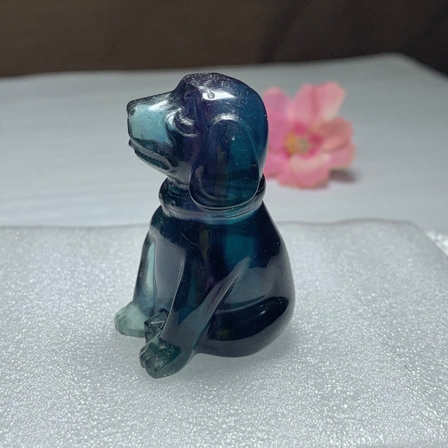 送料込み☆11.フローライト犬・インテリア