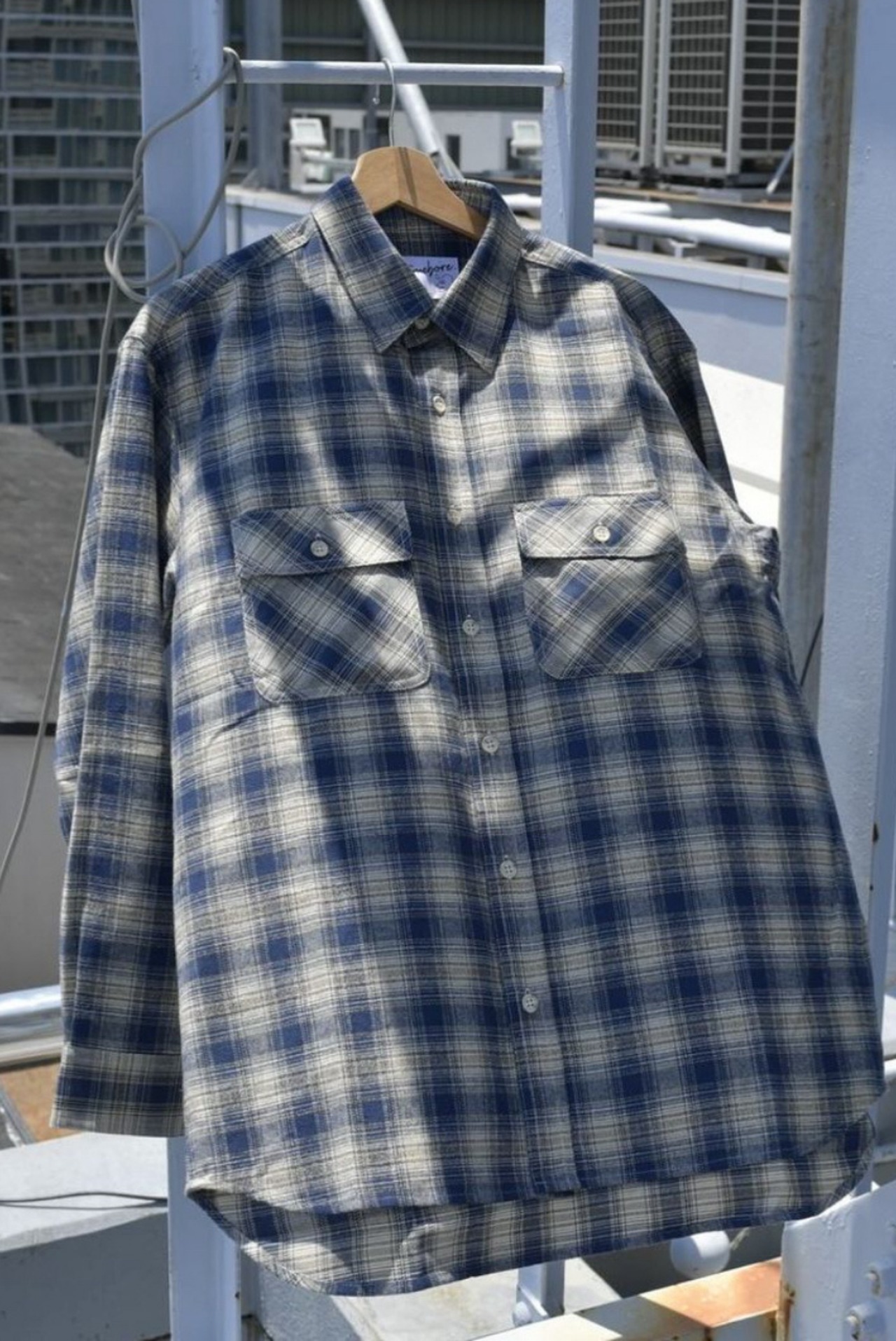 OMBRE L/S SHIRTS   BLUE