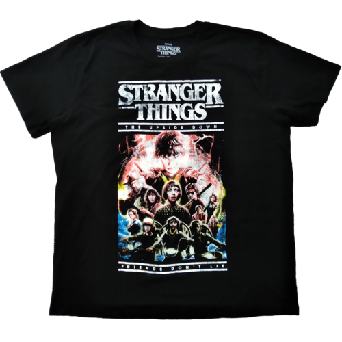 ストレンジャーシングス　Tシャツ　XLサイズ　黒　netflix　海外公式 *