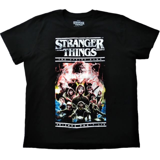 ストレンジャーシングス Tシャツ XLサイズ 黒 netflix 海外公式