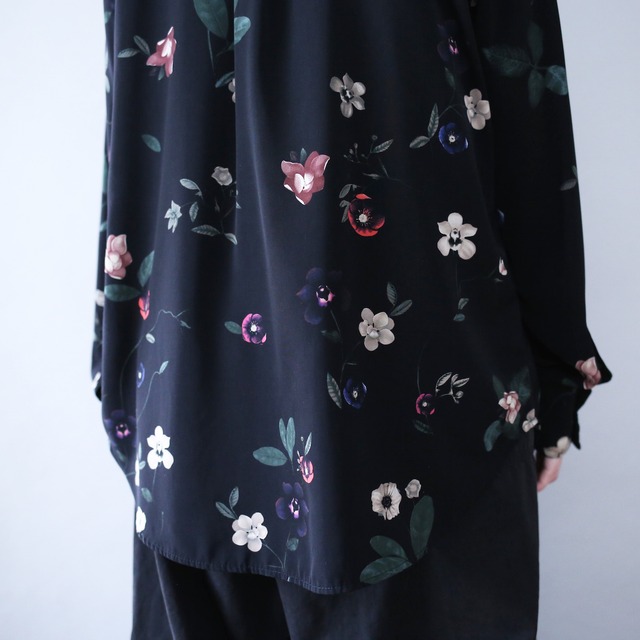 flower art pattern fry-front minimal mode shirt