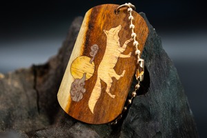 【最高峰の弓材 】フェルナンブーコ ドッグタグ 象嵌 十五夜きつね