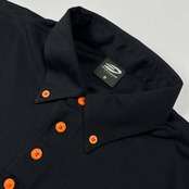 Paradiso GOLF パラディーゾ ゴルフ 半袖 ドライ ポロシャツ サイズ LL /ブラック×オレンジ/メンズ