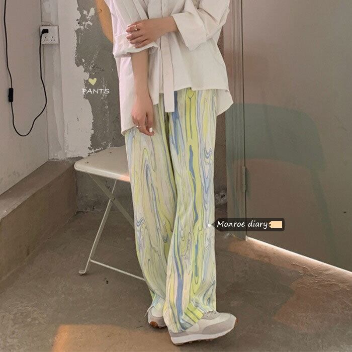 パンツ ハイウェストカジュアル薄手ルーズサマー 夏物 モンロー1982101287
